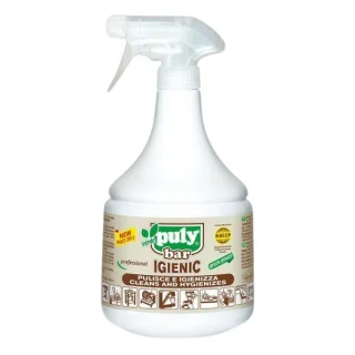 "PULY BAR GREEN" Хигиенизиращ Спрей – Бутилка 1000ml | HACCP Сертифициран от Martines Specialty Coffee
