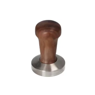 Tamper Edo – mâner din lemn de nuc | bază plată din oțel inoxidabil Ø 58mm