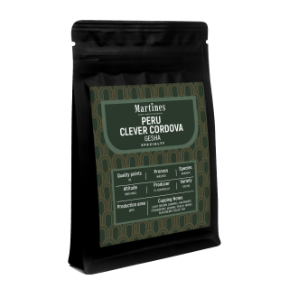 Спешълти кафе Peru Clever Cordova Geisha 100 гр лимитирана серия от Martines Specialty Coffee