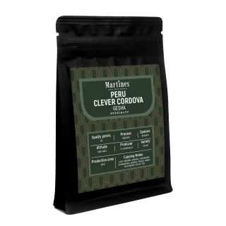 Спешълти кафе Peru Clever Cordova Geisha 100 гр лимитирана серия от Martines Specialty Coffee