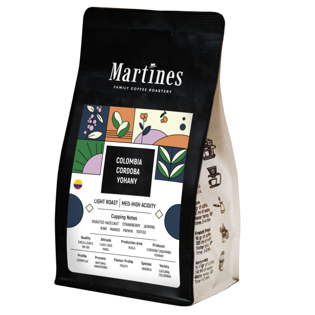 Специално кафе Colombia Cordoba Yohany от Martines Specialty Coffee